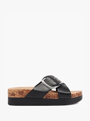 Catwalk Ciabatta con plantare profondo Nero