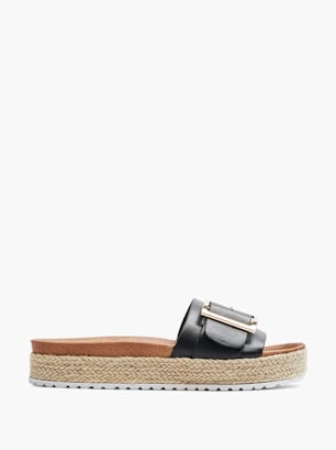 Graceland Chinelo com palmilha alta Preto