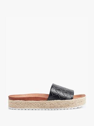 Graceland Chinelo com palmilha alta Preto