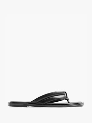 5th Avenue Sandal med tå-split Sort