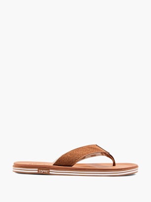 ESPRIT Sandal med tå-split Cognac