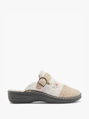Casa mia Zapatillas de casa cerradas Crema