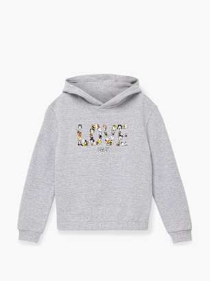 THE PEANUTS Felpa con cappuccio Grigio