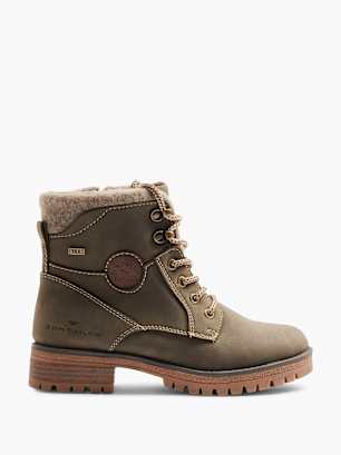 TOM TAILOR Bottes à lacets Kaki