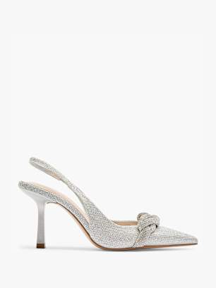 Catwalk Slingback salonke Srebrena
