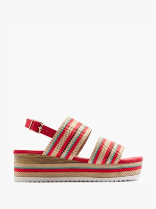 Graceland Högklackad sandal Röd