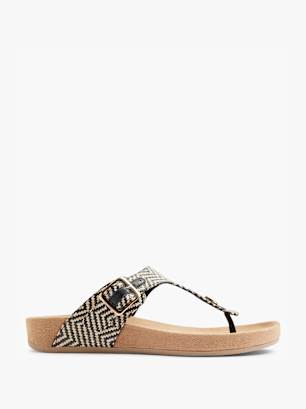 Graceland Chancla de dedo Beige