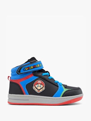 Super Mario Hoher Sneaker Schwarz