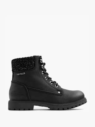 TOM TAILOR Schnürboots Schwarz