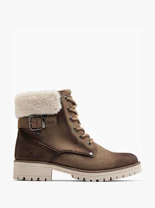 TOM TAILOR Schnürboots Taupe