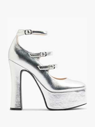 Catwalk Strapped heel Silver