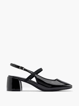 Catwalk Slingback salonarji Črna