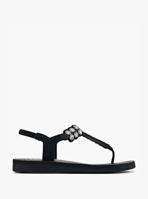 Skechers Zehentrenner-Sandale Schwarz