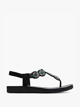 Skechers Lábujjközi szandál fekete