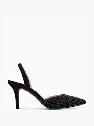 Catwalk Slingback salonarji Črna
