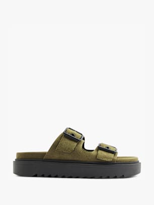 Catwalk Tieffuß Pantolette Olive