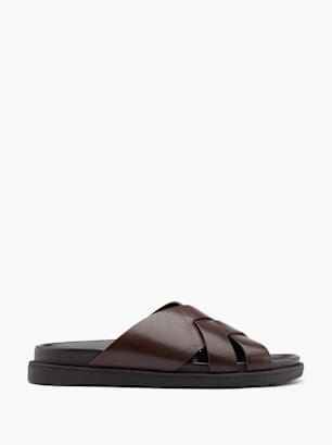 AM SHOE Klapki Brązowy