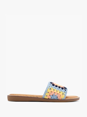 Catwalk Flache Pantolette Blau