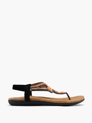 Easy Street Toe thong sandal Black