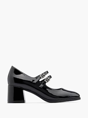 Catwalk Pump med spänne Svart