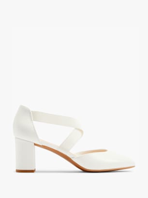 5th Avenue Strapped heel White