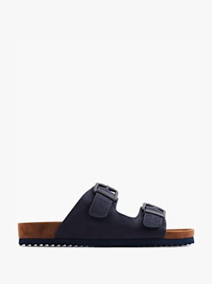 Graceland Flache Pantolette Dunkelblau