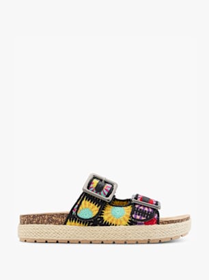 Catwalk Chinelo com palmilha alta Preto