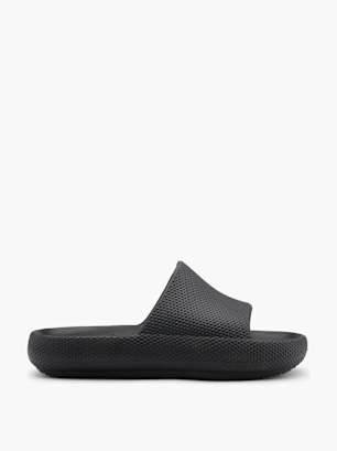 Blue Fin Slide Black