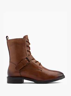 CAFE MODA Ankelboot med snörning Konjak