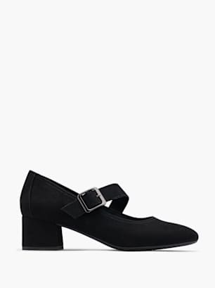 Easy Street Strapped heel Black