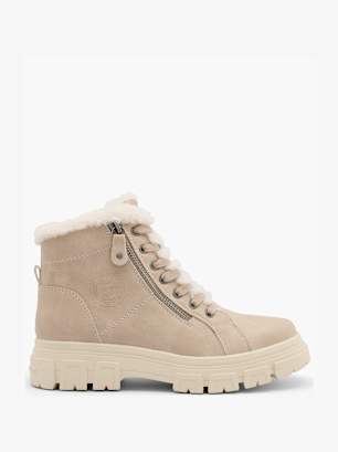 TOM TAILOR Schnürboots Creme