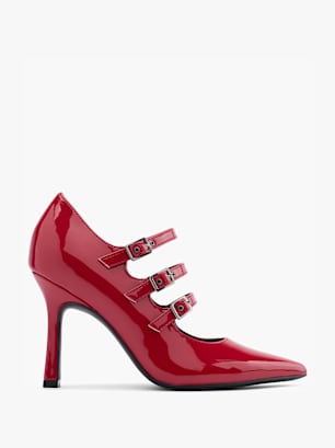 Catwalk Pump med spänne Röd