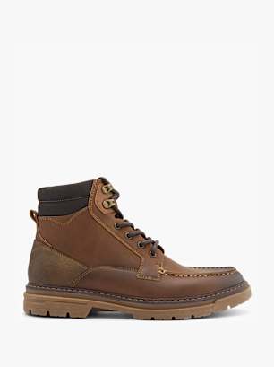 AM SHOE Čizme na pertlanje Braon