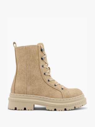 Graceland Bottes à lacets Beige