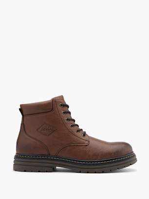 AM SHOE Bota com cordões Castanho
