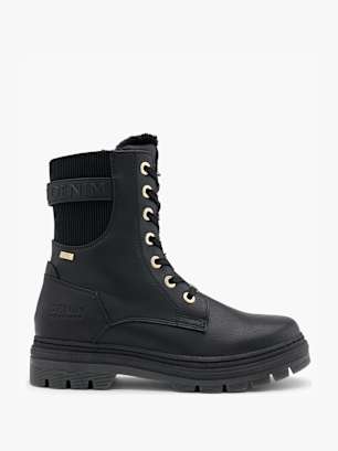 TOM TAILOR Schnürstiefelette Schwarz