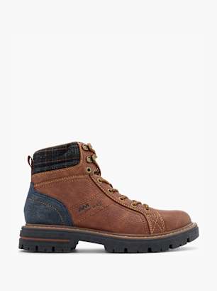 AM SHOE Bota com cordões Castanho