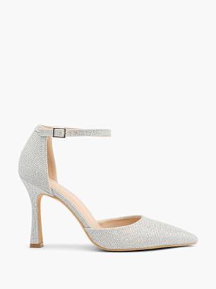 Catwalk Pump med spænde Sølv