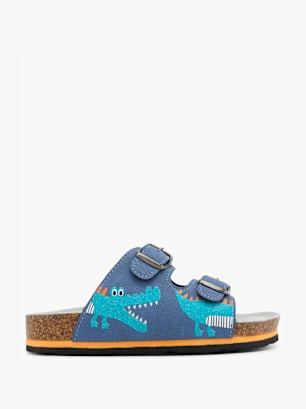 Vty Zapatillas de casa abiertas Azul