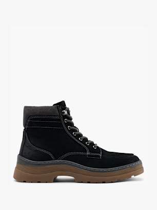 AM SHOE Botki sznurowane Czarny