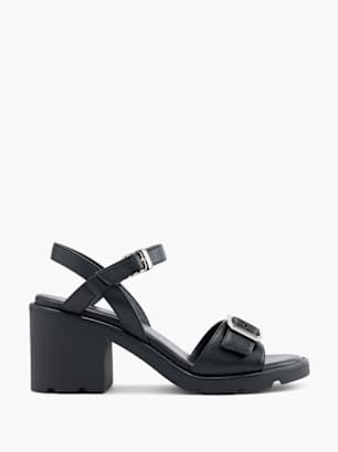 Catwalk Sandale z visoko peto Črna