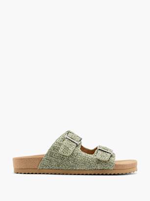 Graceland Chinelo com palmilha alta Verde