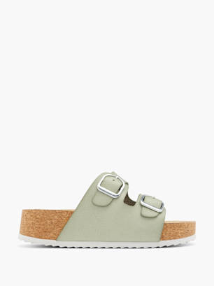 Graceland Chinelo com palmilha alta Verde