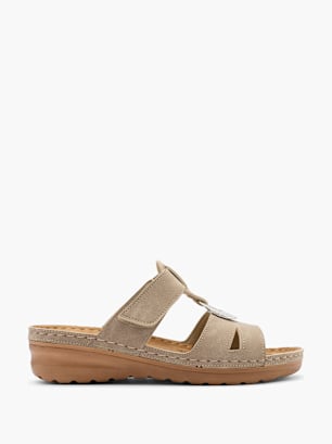Easy Street Zapatillas de casa abiertas Beige