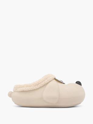Casa mia Plüsch-Hausschuh Beige
