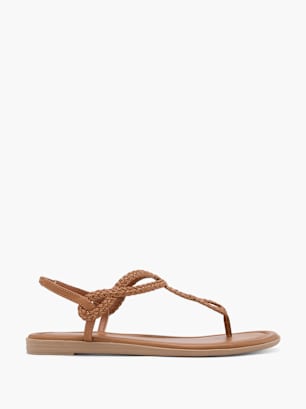 Graceland Sandalen-Zehentrenner Cognac