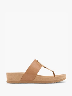 Graceland Sandal med tårem Konjak
