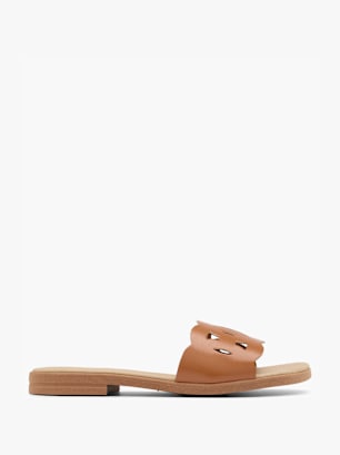 Graceland Slip in sandal Cognac