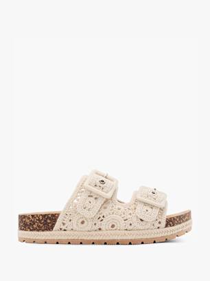 Catwalk Ciabatta con plantare profondo Bianco Sporco
