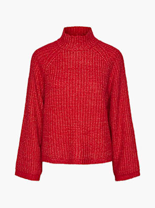 PIECES Strickpullover Rot